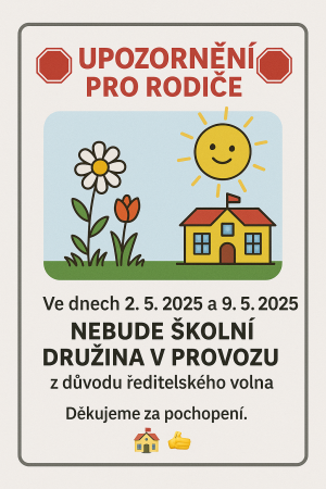Upozornění pro rodiče